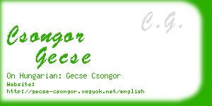 csongor gecse business card